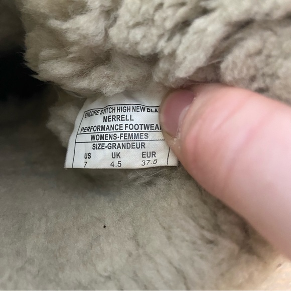 Merrell encore stitch Womens size 7 shoes black suede shering lined winter boots - Picture 8 of 10